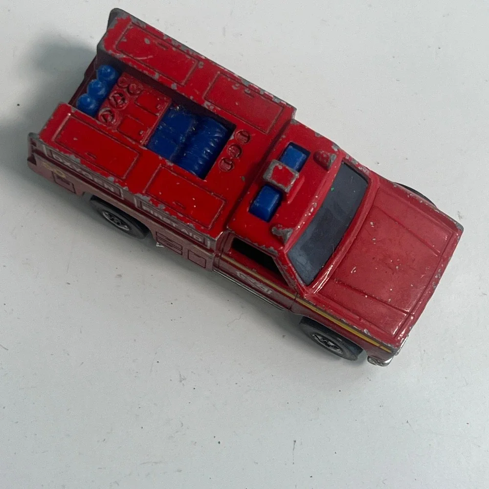Hot Wheels 1974 Redline Emergency Unit Fire Truck Red Mattel Hong Kong Vintage